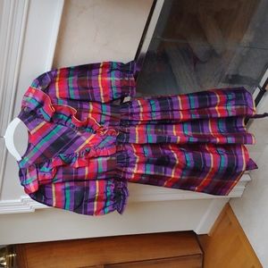 Vintage YSL Yves Saint Laurent Girls Dress Purple plaid Size 10